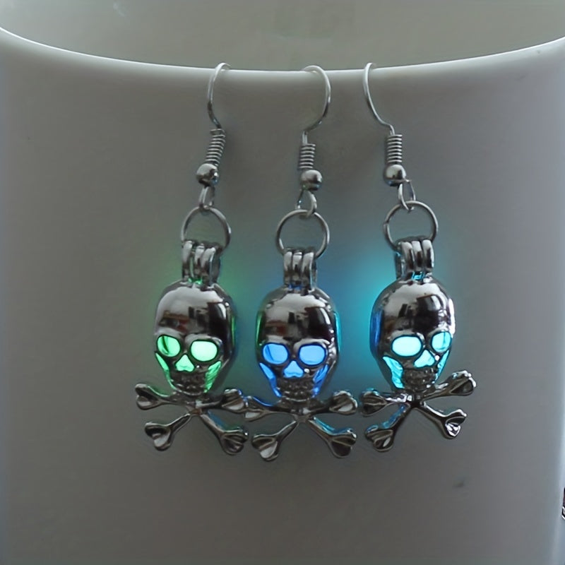 Glow-in-the-Dark Skull Earrings