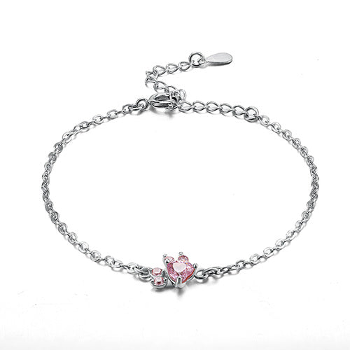 Rose Gold Paw Jewelry Set – 4 Pieces with Zirconia Heart