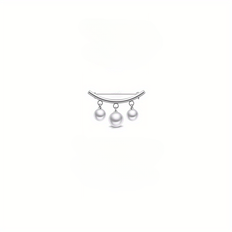 Elegant Faux Pearl Brooch