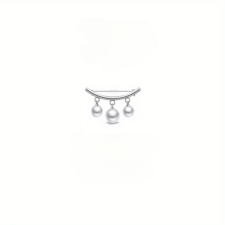 Elegant Faux Pearl Brooch