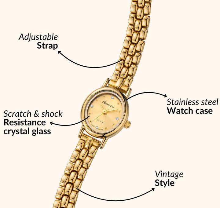 Gold Crystal Dial Watch