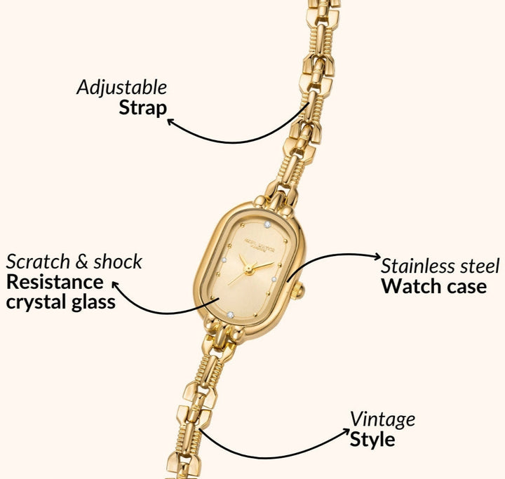 Gold Link Bracelet Watch