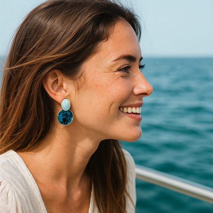 Sky and Seafloor Earrings