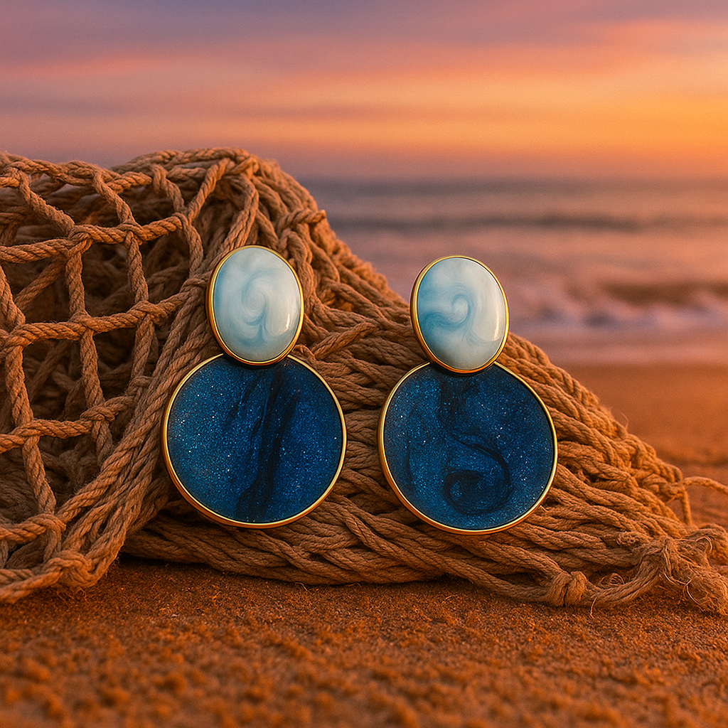 Sky and Seafloor Earrings