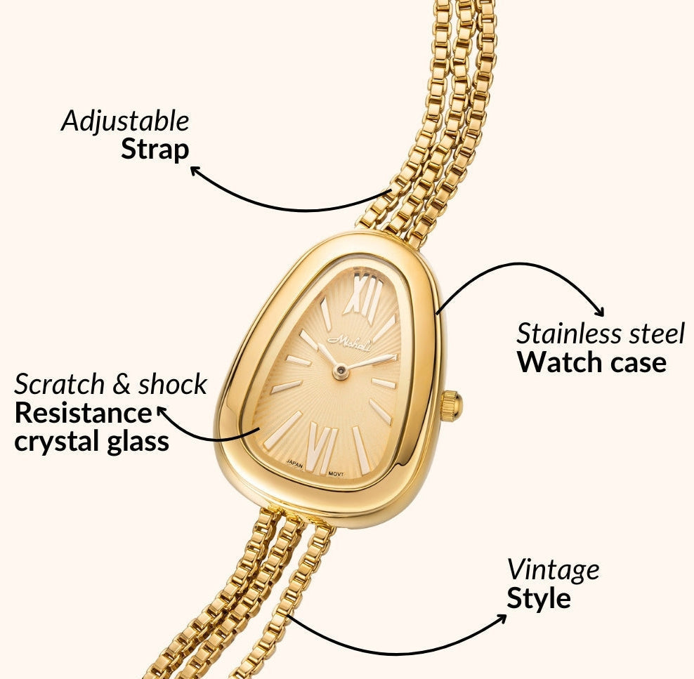 Gold Teardrop Bracelet Watch