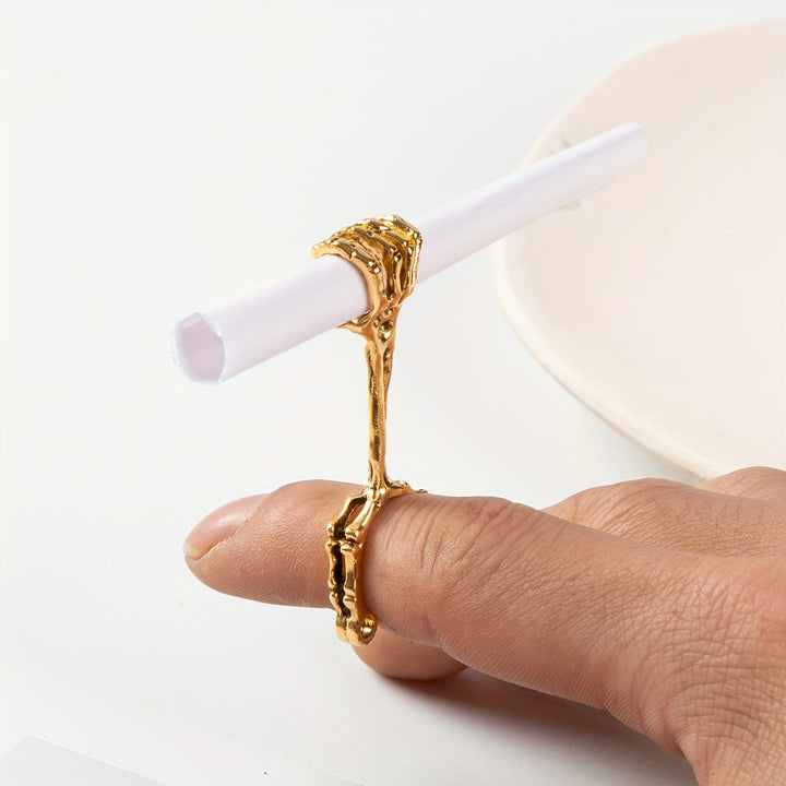 Skeleton Hand Adjustable Ring