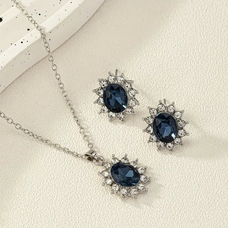 Dark Sapphire Jewelry Set