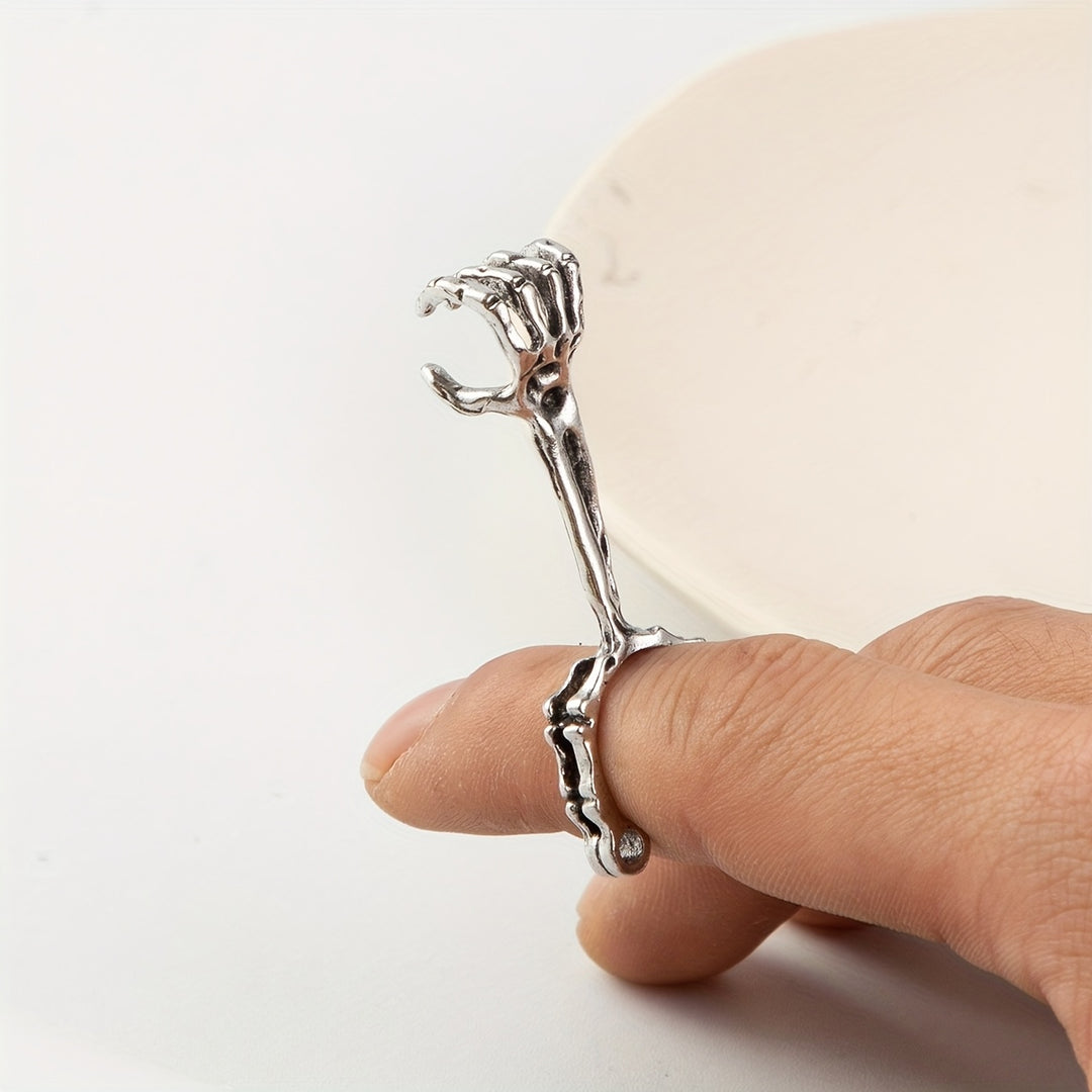 Skeleton Hand Adjustable Ring