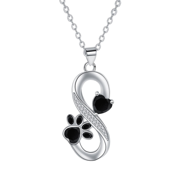 Infinite Symbol Necklace Hearts Paw Print