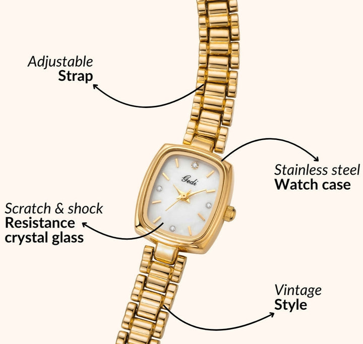 Gold Square Bracelet Watch