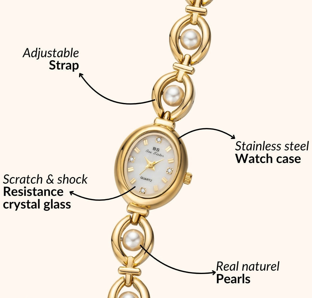 Gold Pearl Accent Watch