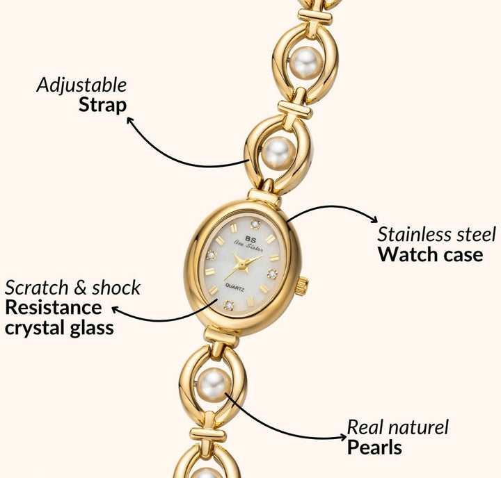 Gold Pearl Accent Watch