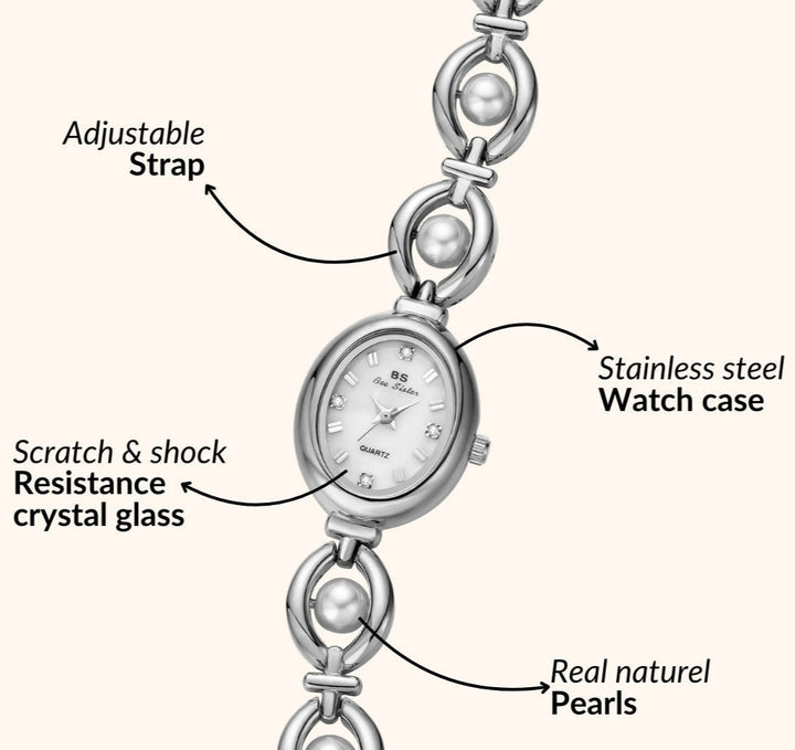 Pearl Silver Elegant Watch