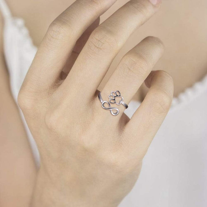 Paw & Heart Ring – Adjustable