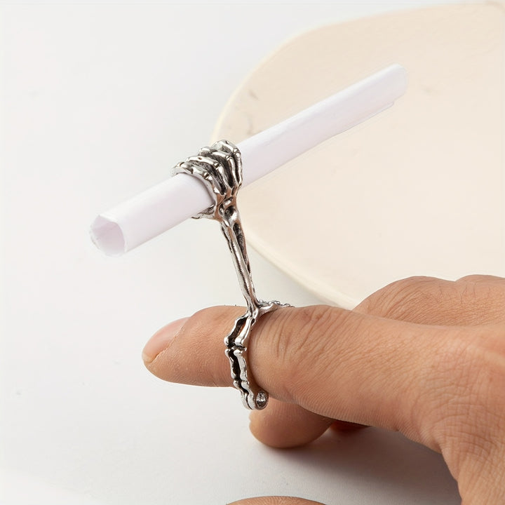 Skeleton Hand Adjustable Ring