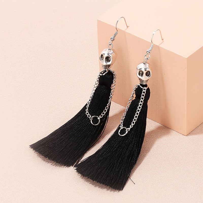 Skeleton Tassel Earrings