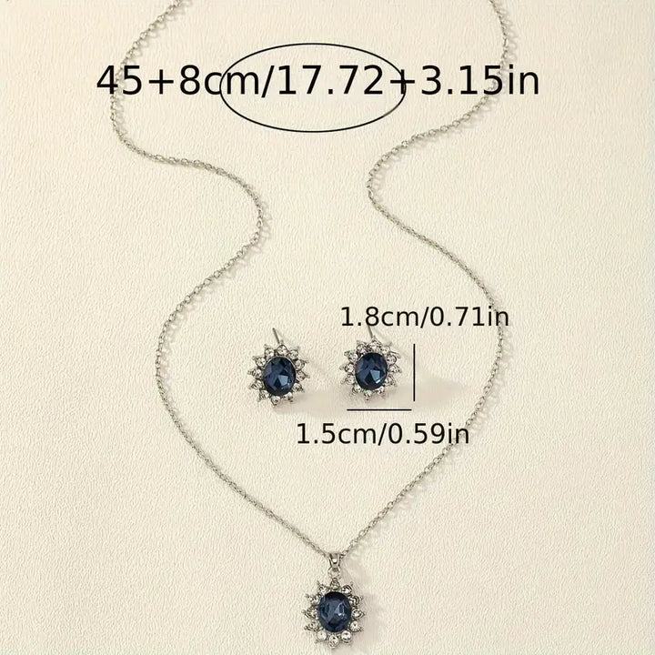 Dark Sapphire Jewelry Set