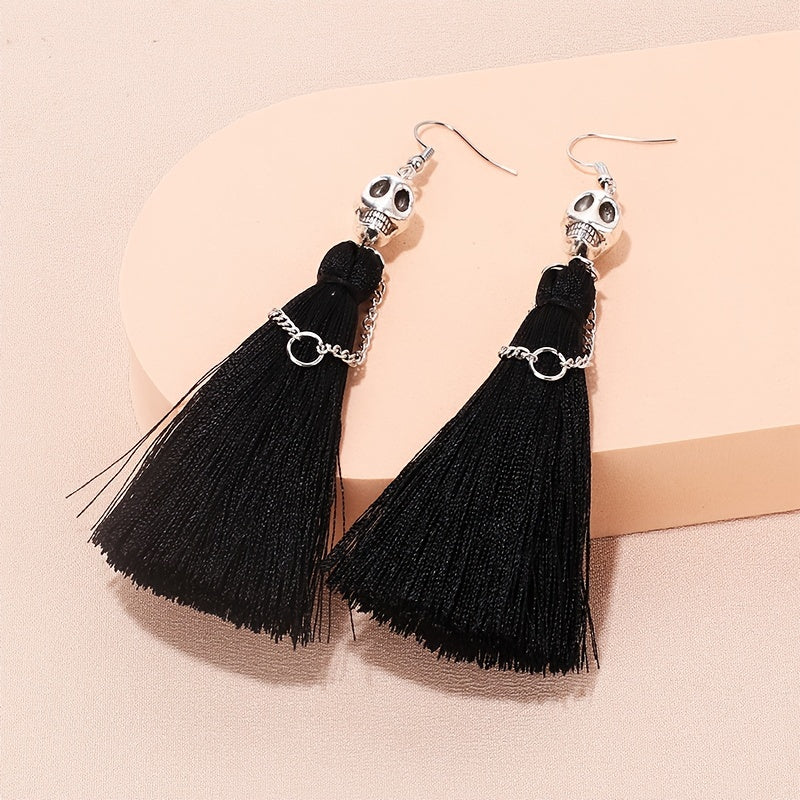 Skeleton Tassel Earrings