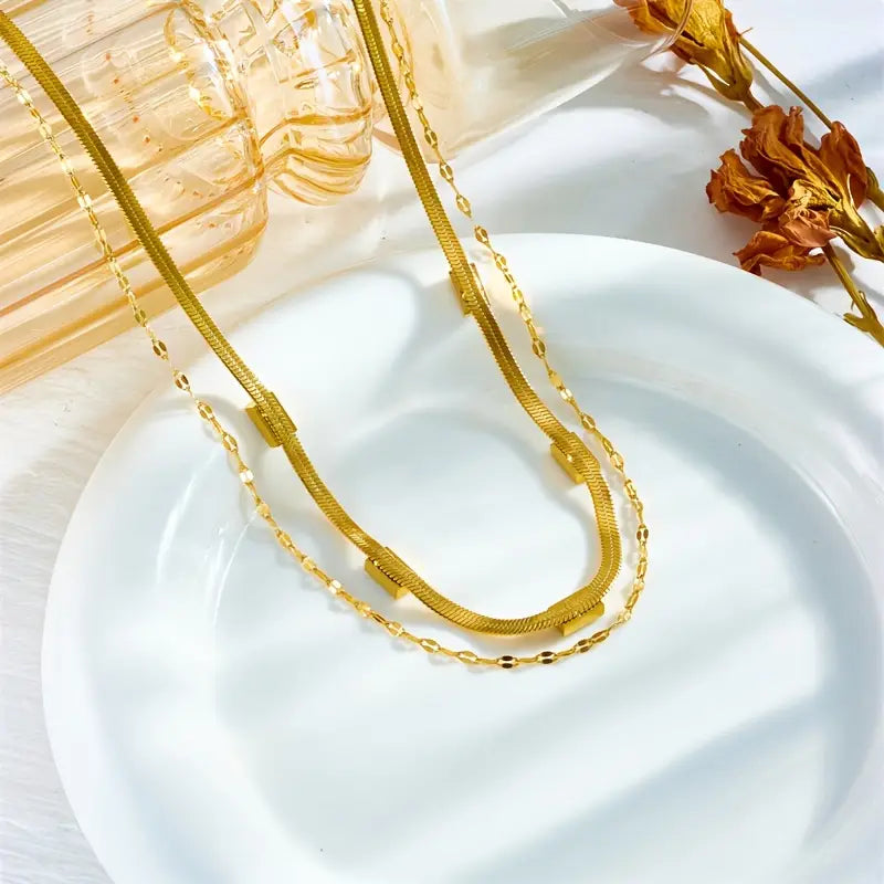 Double-Layer Retro Gold Necklace