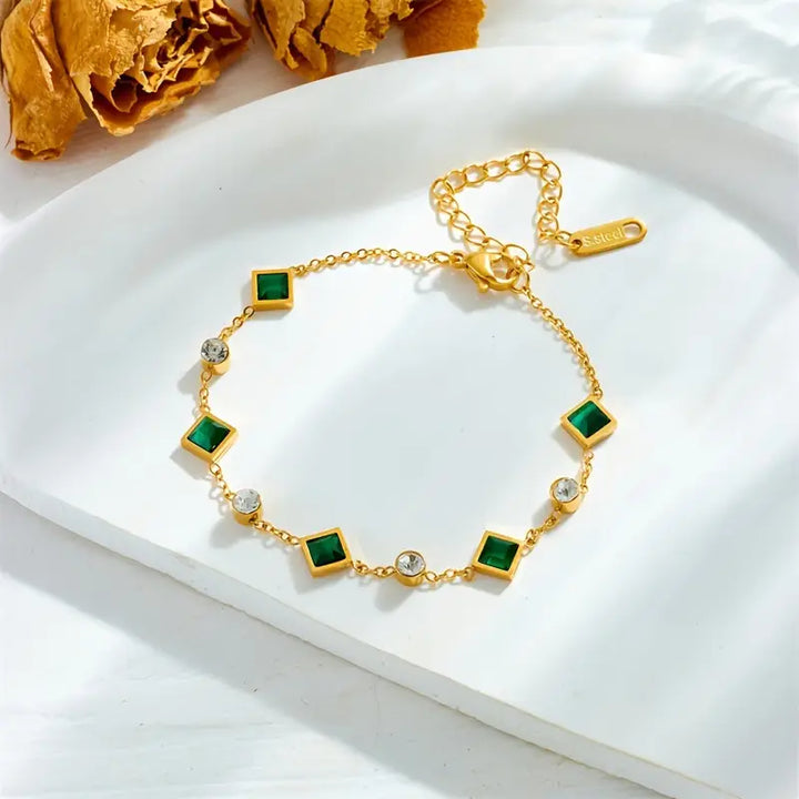 Golden Gemstone Bracelet
