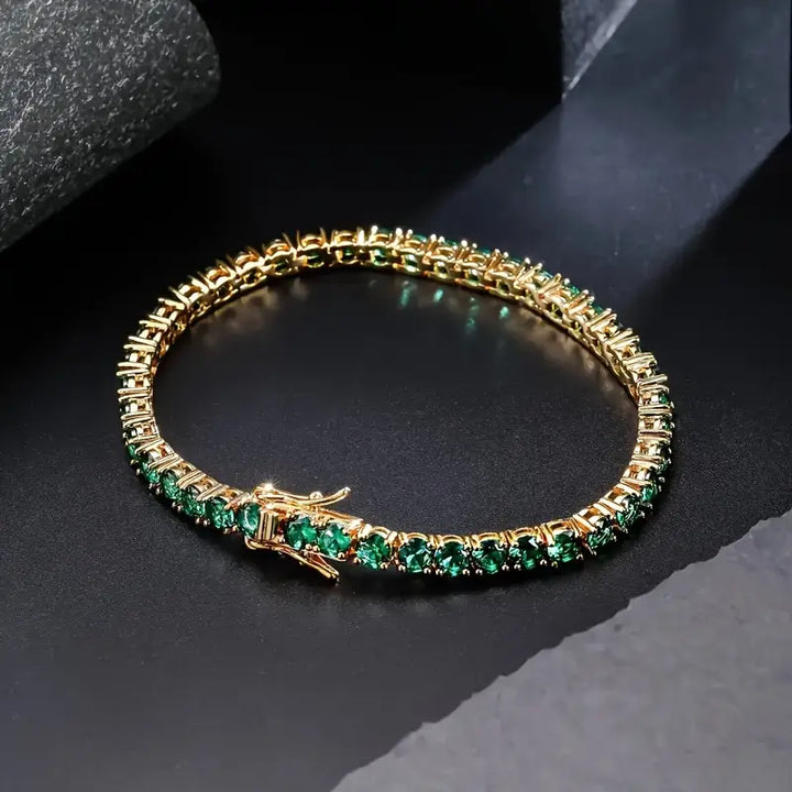 Golden-green Emeralds Bracelet
