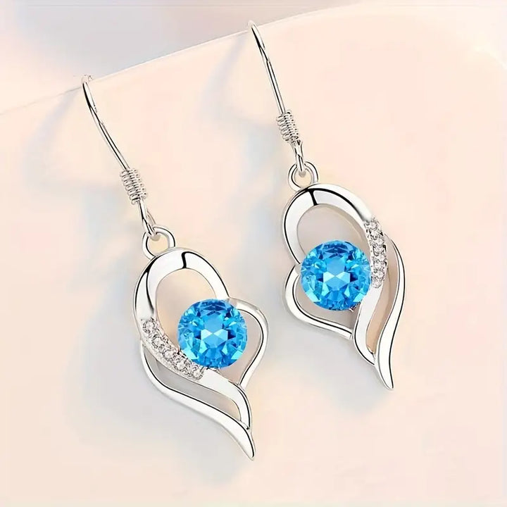 Elegant Heart Drop Earrings