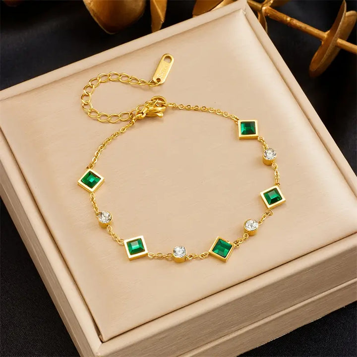Golden Gemstone Bracelet
