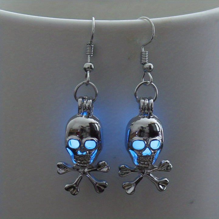 Glow-in-the-Dark Skull Earrings