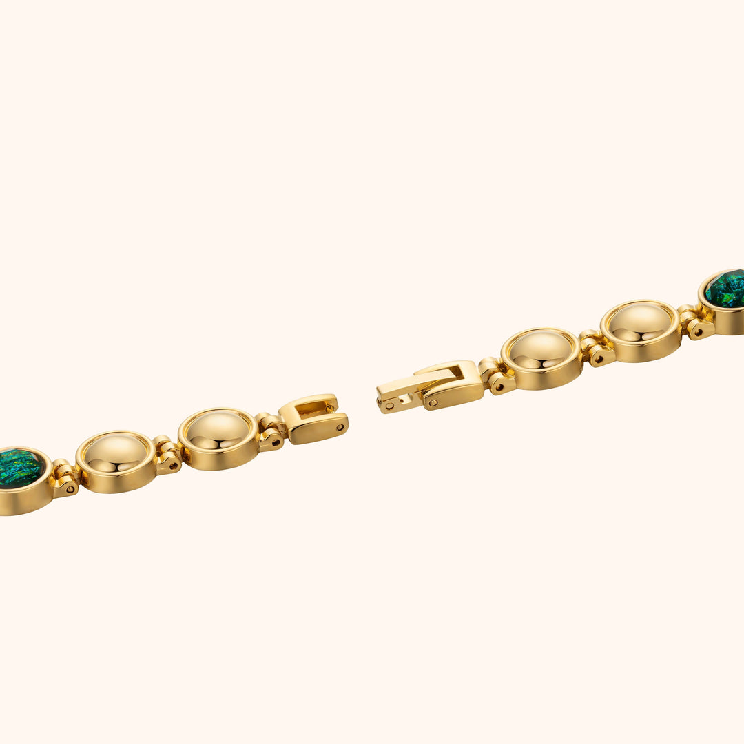 Gold Emerald Glow Watch