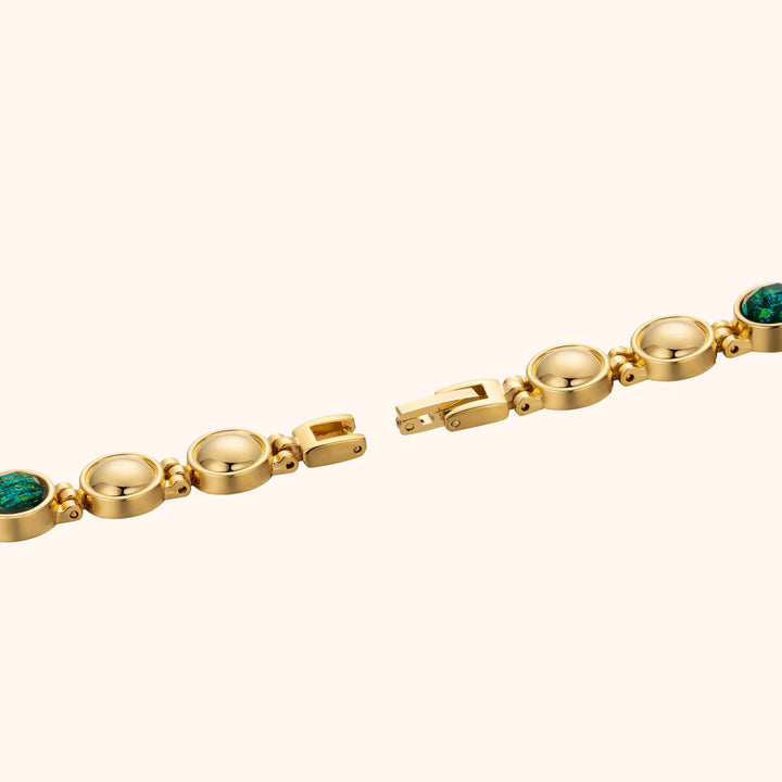 Gold Emerald Glow Watch