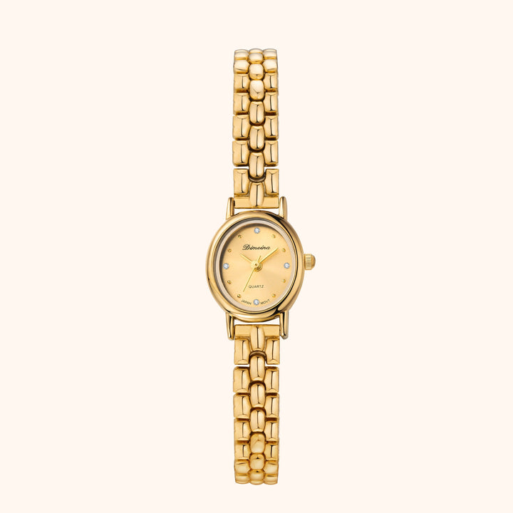 Gold Crystal Dial Watch