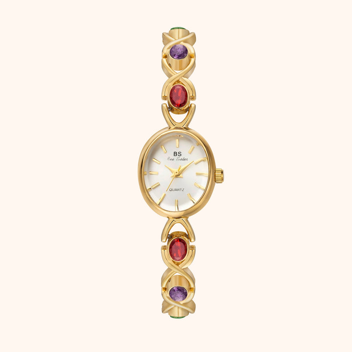 Gemstone Gold Bracelet Watch