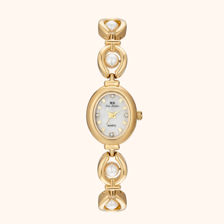 Gold Pearl Accent Watch