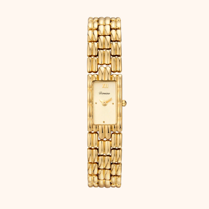 Gold Rectangle Bracelet Watch