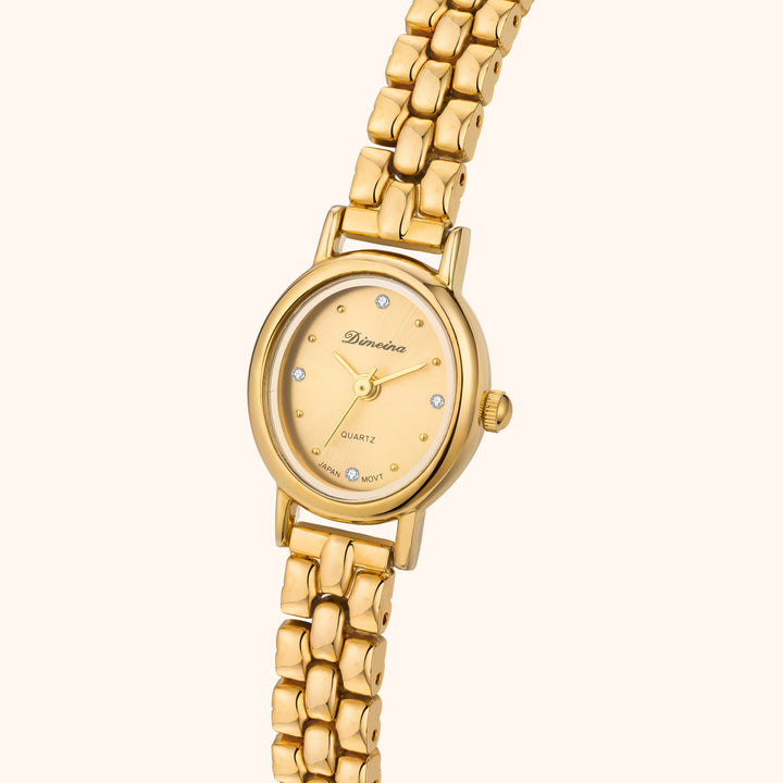 Gold Crystal Dial Watch