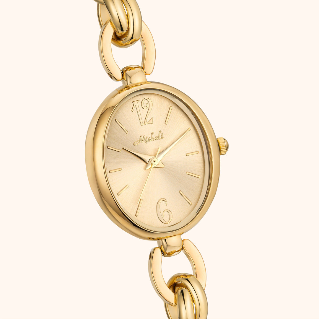 Gold Link Bracelet Watch