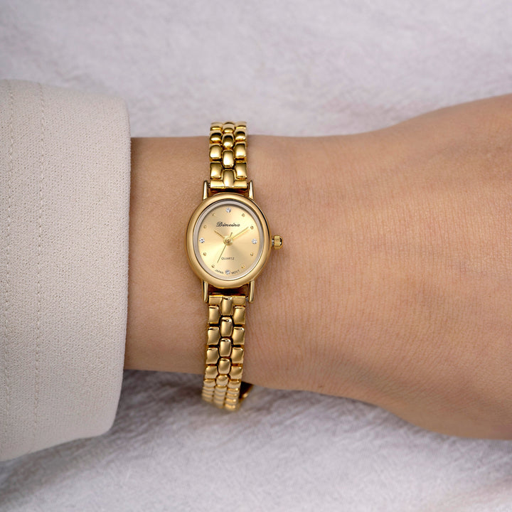 Gold Crystal Dial Watch