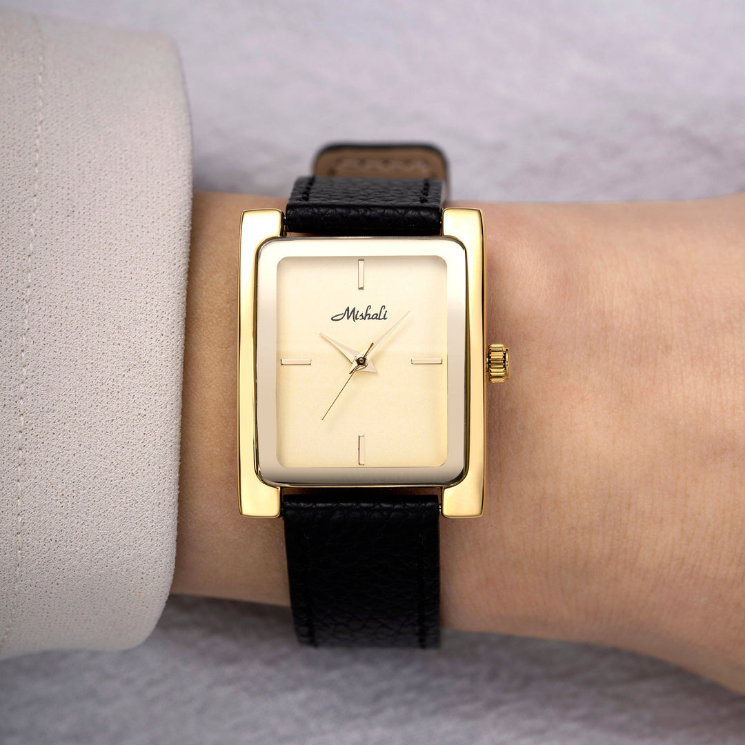 Leather Gold Elegant Watch