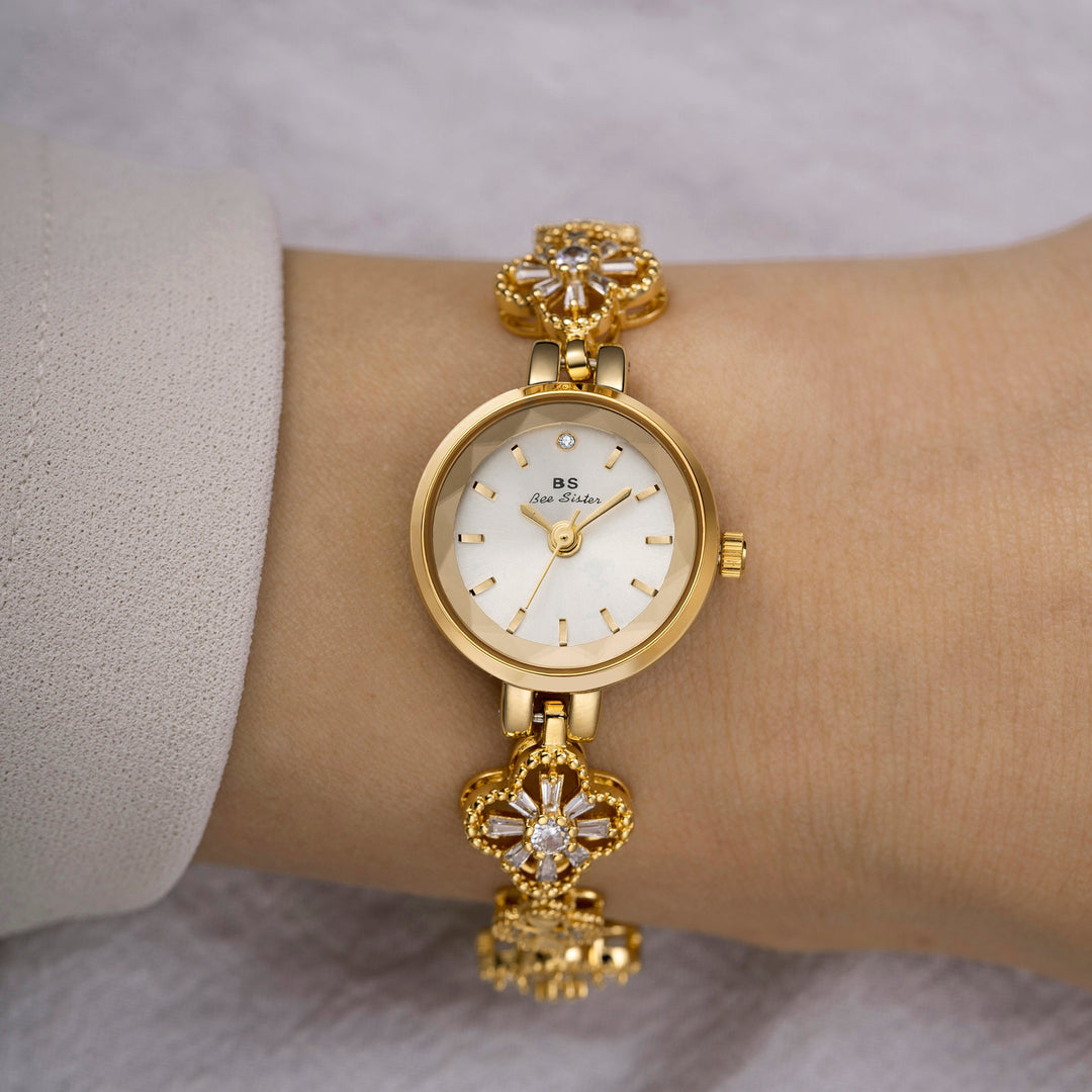 Gold Ornate Bracelet Watch
