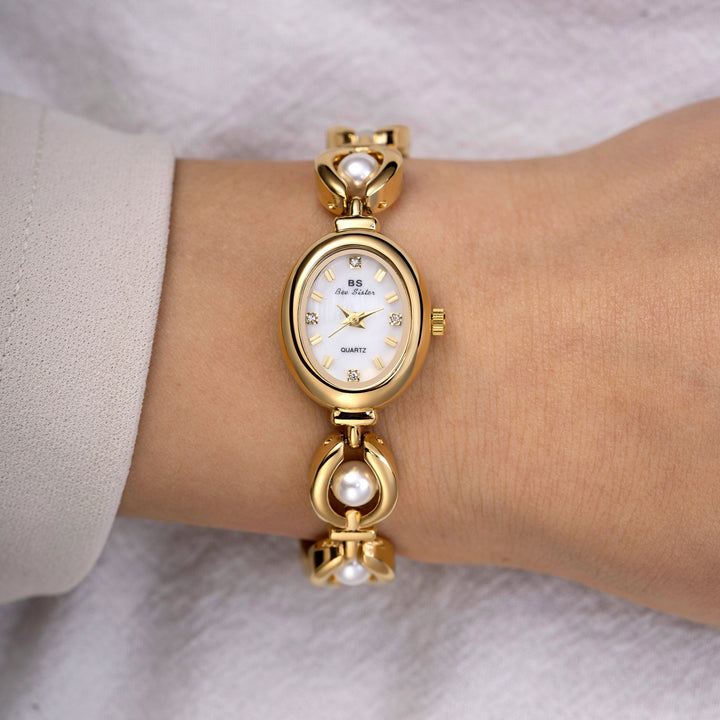 Gold Pearl Accent Watch