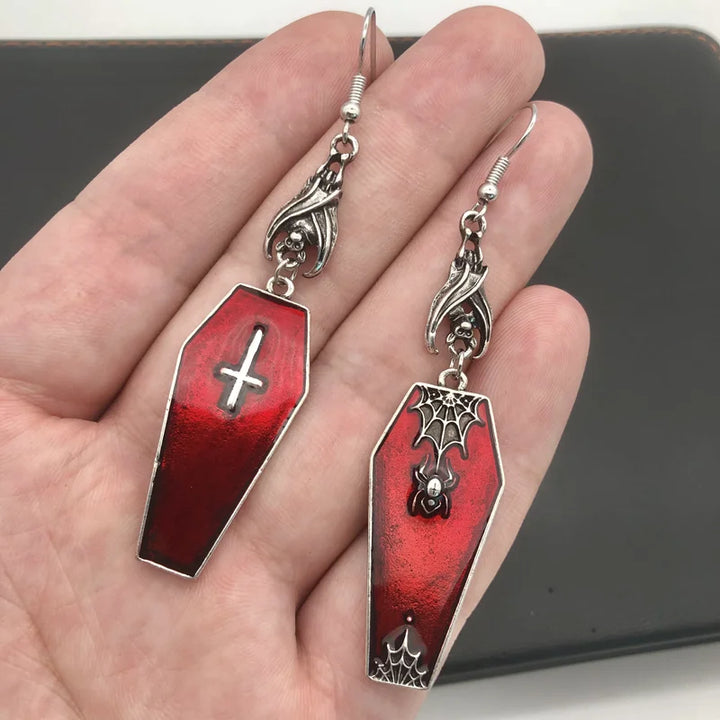 Gothic Vampire Coffin Earrings