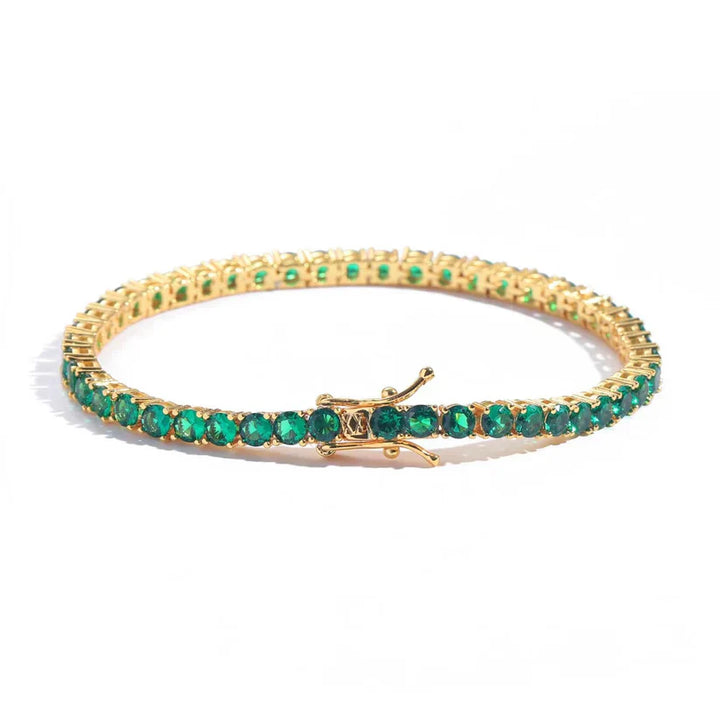 Golden-green Emeralds Bracelet