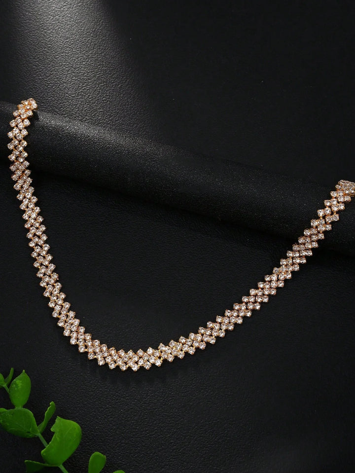 Elegant Rhinestone Collar Necklace