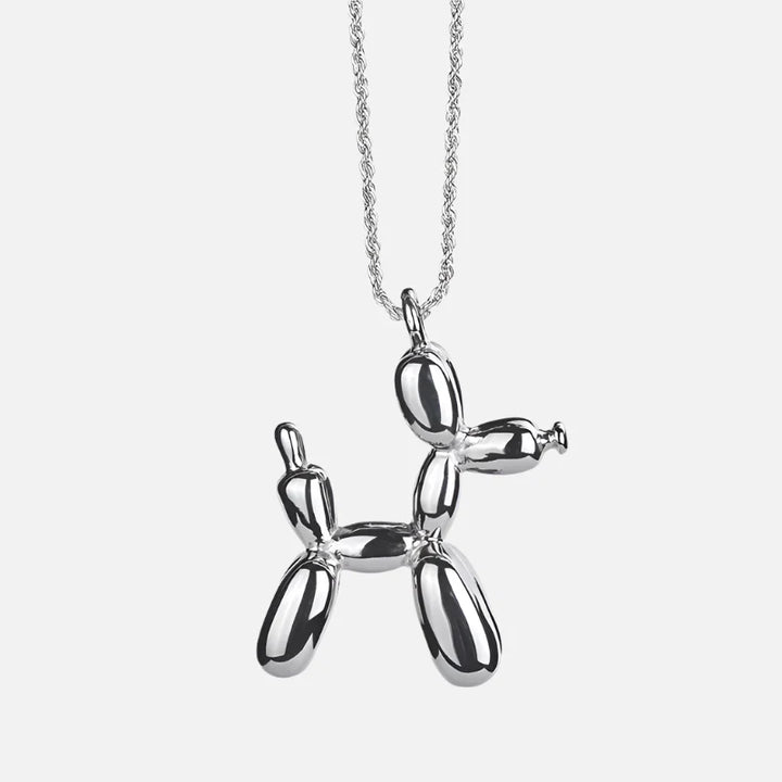 Gold-Tone Balloon Dog Pendant Necklace