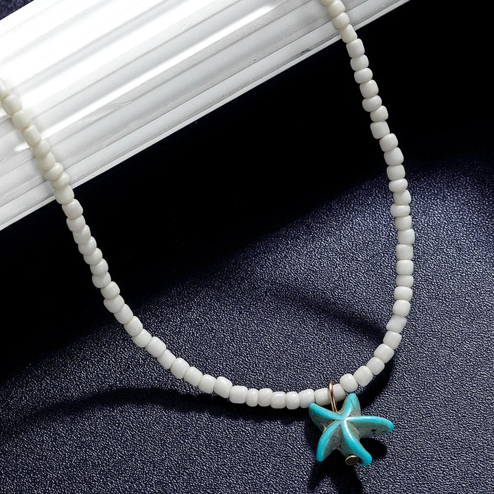 Chic Bohemian Turquoise Starfish Necklace