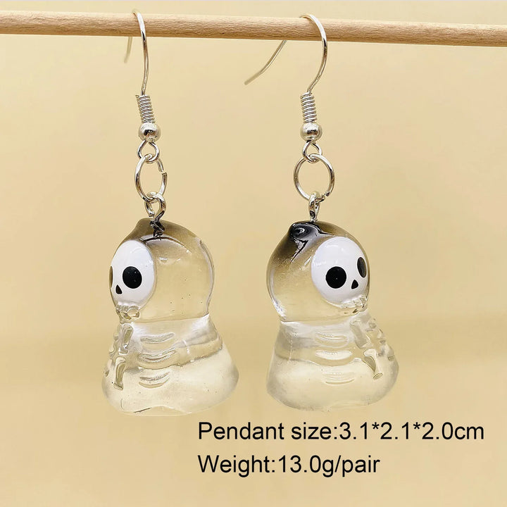 Halloween Ghost and Pumpkin Hoop Earrings