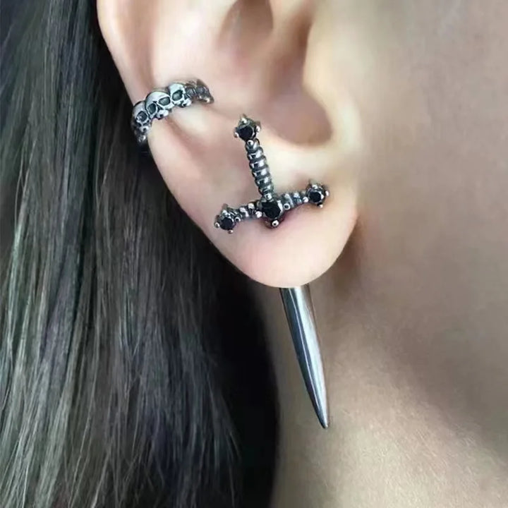 Gothic Sword Dagger Earrings