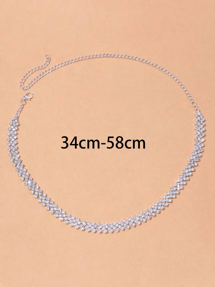 Elegant Rhinestone Collar Necklace