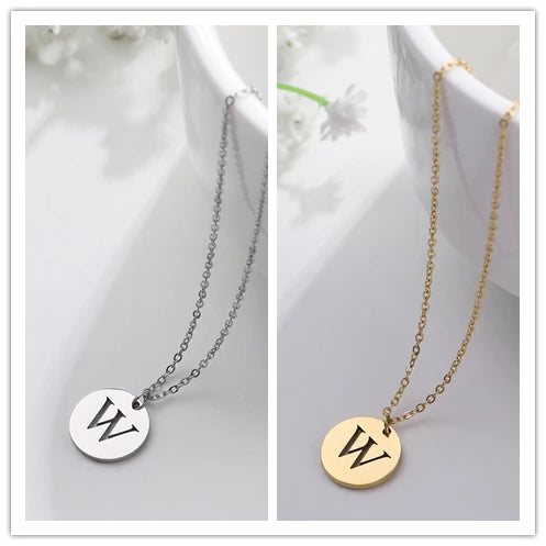 Elegant Gold Letter Pendant Necklace