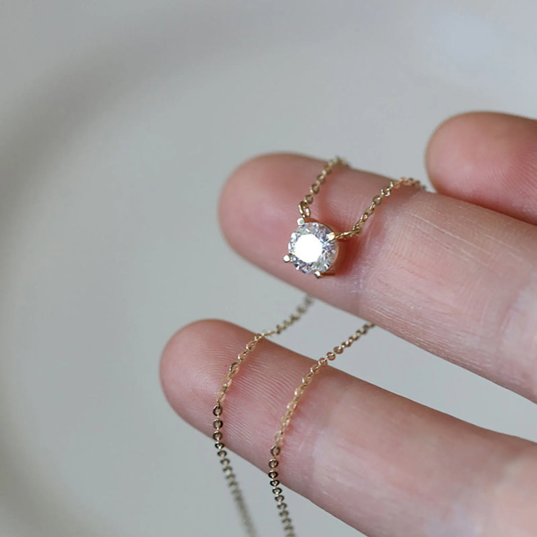 Gold Plated Zircon Necklace